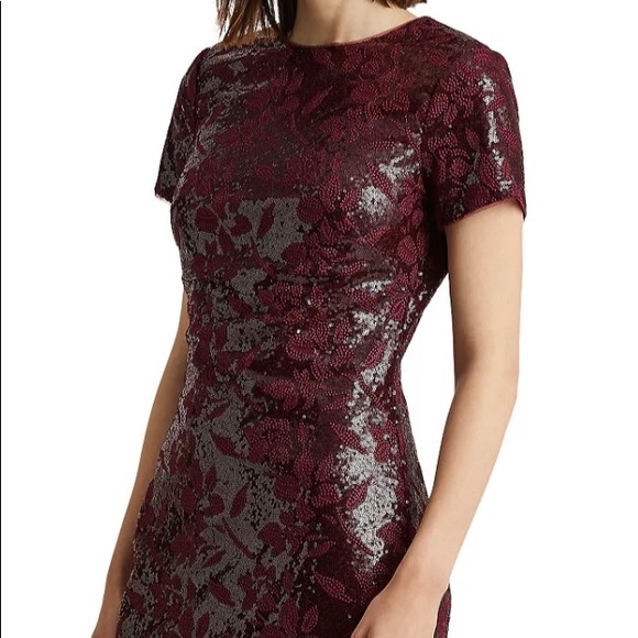 Ralph Lauren full sequin column evening gown - Picture 3 of 6